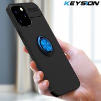 [Phone case] KEYSION กันกระแทกกรณีสำหรับ iPhone 12 Pro 12 Pro Max ซิลิโคนอ่อนนุ่มแหวนโลหะยืนโทรศัพท์ปกหลังสำหรับ iPhone 12 12มินิ