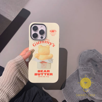 For เคสไอโฟน 14 Pro Max [Bear Butter Detachable Two-piece] เคส Phone Case For iPhone 14 Pro Max Plus 13 12 11 For เคสไอโฟน11 Ins Korean Style Retro Classic Couple Shockproof Protective TPU Cover Shell