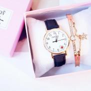 Đồng hồ thời trang nữ Candycat dây nhung mặt số trái tim siêu đẹp