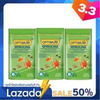 Optimum Spirulina Mini Pallet 200g. x 3 Packs ออพติมั่ม สไปรูไลน่า เม็ดจิ๋ว 200 กรัม x 3 ถุง