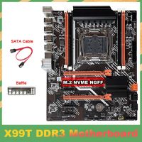 X99T Motherboard+SATA Cable+Baffle LGA2011 V3 M.2 NVME NGFF Support DDR3 4X16G Support E5 2666 E5 2673 E5 2678 V3 CPU