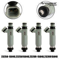 Areyourshop 4pcs หัวฉีดน้ำมันเชื้อเพลิง 23250-15040 23209-15040 สำหรับโตโยต้า Toyota Corolla Soluna Spacio Corona Levin Trueno