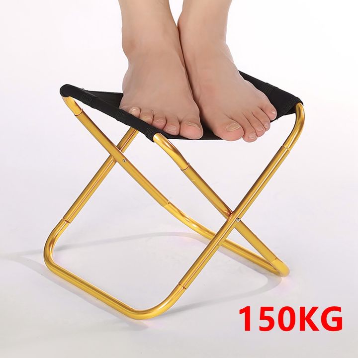 150kg-thickened-outdoor-camping-small-chair-portable-folding-aluminum-alloy-stool-bench-stool-mare-ultralight-picnic-fishing-new