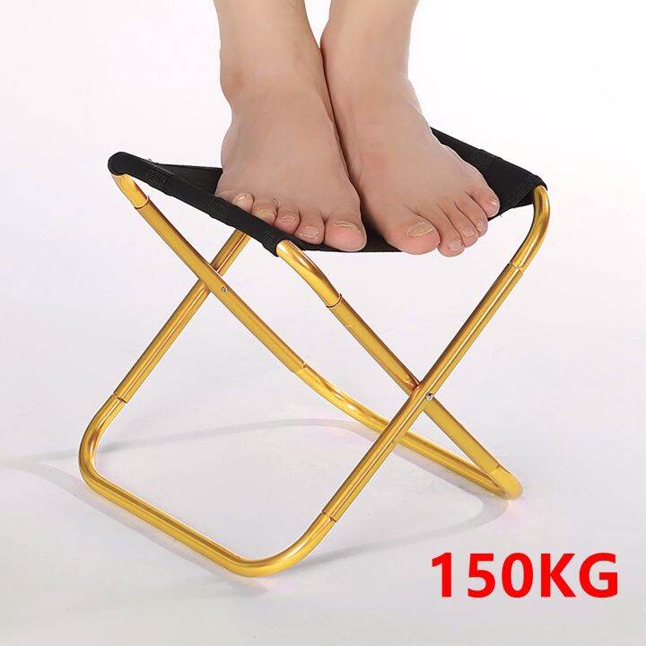 150kg-thickened-outdoor-camping-small-chair-portable-folding-aluminum-alloy-stool-bench-stool-mare-ultralight-picnic-fishing-new