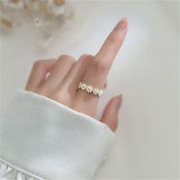 Gift Fashion Women Style Lovely Adjustable Rings Jewelry Flower Exquisite Wedding Daisy Ring Alloy New Geometric