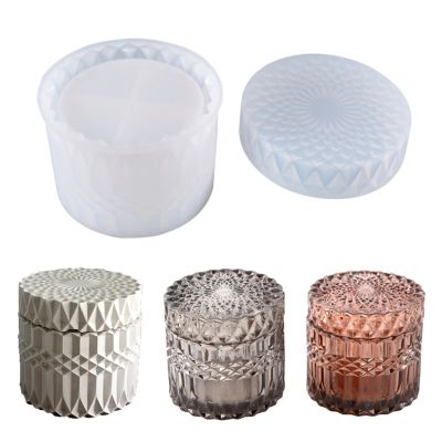 Table Organizer Candle Storage Mould Resin Molds Candy Box Concrete Storage Box And Lid Crystal