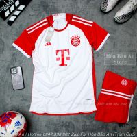 ◑☄ Bayern Munich 2023 / 24 Football Club Set Home Court White Shirt - High-Quality Thai Red Pants