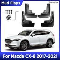 แผ่นกันโคลนสำหรับ MAZDA CX8 CX 8 2017-2021 2020 2019แผ่นบังโคลนแผ่นกันโคลนด้านหน้าด้านหลังตัวอุปกรณ์เสริมรถยนต์สไตล์ไลน์อัตโนมัติ