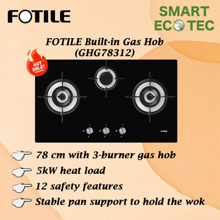 FOTILE Built-in Gas Hob GHG78312 | Lazada