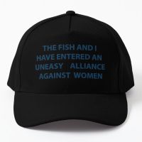 The Fish And I Fish Fears Me Woman F Baseball Cap Hat Casual Casquette Mens Boys Hip Hop Outdoor Black Summer Bonnet Czapka