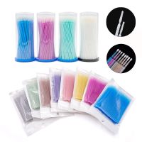 【YF】 100PCS/Lot Disposable Eyelash Brushes Swab Crystal Handle Microbrushes Eyelashes Removing Tools Extension Applicators