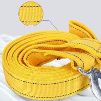 Heavy Duty Car Tow Rope Strap Belt High Strength Nylon Strap with Strong Metal Hook Towing Cable for Trailer