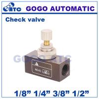 GOGO Pneumatic flow control valve RE-01/02/03/04 thread 1/8 1/4 3/8 1/2 inch BSP air check valve