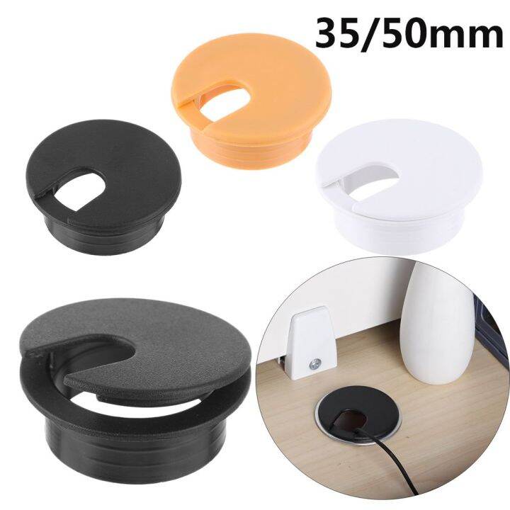 35/50mm Wire Hole Covers Grommet Computer Desk Cable Hole Cover Cap