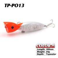 Tacklepro PO-13 ใหม่ล่อ 100 มิลลิเมตร 24 กรัมpopper topwaterตกปลารอกjerkbaitเหยื่อเทียมที่มีคุณภาพwobblersฮาร์ดเหยื่อ