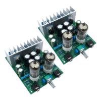 2X HIFI 6J1 Tube Amplifier Headphones Amplifiers LM1875T Power Amplifier Board 30W Preamp Bile Buffer DIY Kits