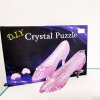 3D Crystal Puzzle Jigsaw Crystal Shoe Best Gift for Children Students Friends DIY Puzzles Home Decoration