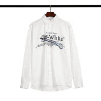 OFF WHITE Neutral เสื้อแฟชั่นแบรนด์เนมคลาสสิคสำหรับบุรุษและสตรี