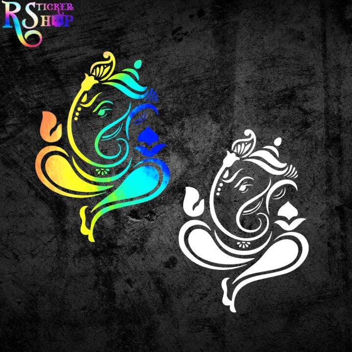 Reflective Rainbow Hologram Lord Ganesha Car Sticker / RS 5012 Lazada