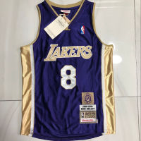Mens Kobee Bryantt Los Angeles Lakerss Mitchell Ness 1996-2016รุ่นที่ระลึกเสื้อกีฬาของแท้