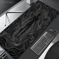 Black Mousepad Strata Liquid Mouse Pad แผ่นรองเมาส์หินอ่อน Minimalist Mousepad บริษัท พรมสำนักงานเครื่องเกมอุปกรณ์เสริมเดสก์ท็อป 90