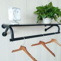 [COD] Iron store hanger display on the wall side-mounted womens childrens shelf hanging clothes