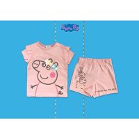 ✅ [2-3Y] Peppa Pig T-Shirt And Shorts Set ชุดเซ็ต เสื้อ และกางเกงขาสั้น เปปป้า พิก