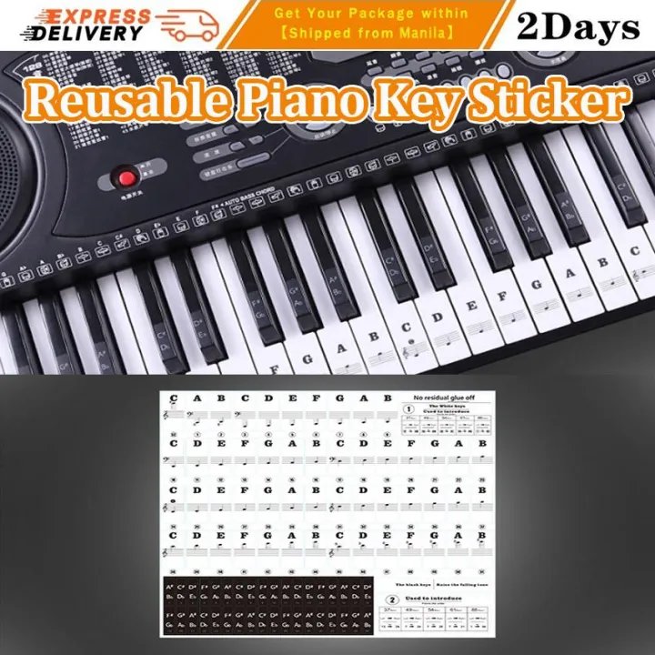 Piano Sticker Transparent Piano Keyboard Sticker 37 49 54 61 88 Key 