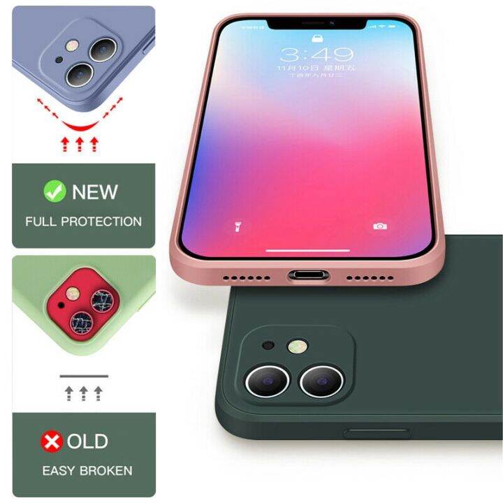 new-popular-ดั้งเดิมสุดหรูสแควร์ซิลิโคน-huawei-nova-5t-7i-y9s-y9-prime-2019เคสโทรศัพท์นุ่มบาง-candy