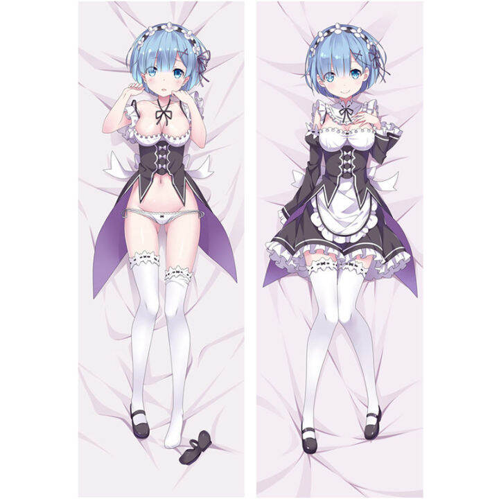 อะนิเมะ-re-ศูนย์เริ่มต้นชีวิตในอีกโลกหนึ่งหมอนครอบคลุม-rem-emilia-3d-เตียงสองด้านกอดร่างกายปลอกหมอนสำหรับของขวัญ