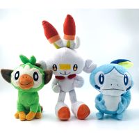 โปเกมอนวิญญาณ Scorbunny Sobble Grookey Sirfetch D ตุ๊กตาตุ๊กตาอะนิเมะเกมยัดตุ๊กตาสัตว์ของเล่นสำหรับเด็กหนุ่มๆสาวๆของขวัญ