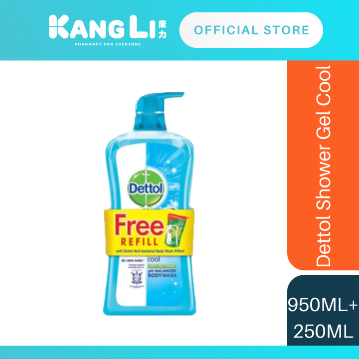 Dettol Shower Gel Original/Fresh/Cool 950ML + 250ML Lazada