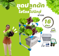 ชุดปลูกไฮโดรโปนิกส์ น้ำวน รุ่น16ช่อง Hydrotech