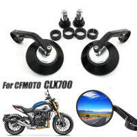 รถจักรยานยนต์ R Handlebar กระจกมองหลังมุมพับย้อนกลับ Handle Bar Ends ด้านข้างสำหรับ CFMOTO 700 CLX CLX700 CF700