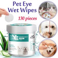 130PCS Pet Wet Wipes Eye Tear Ear Stain Remover Cleaning Portable Wet Towels Dog Cat Pet Cleaning Wipes Grooming Wipes Towel