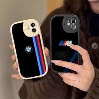 [Woo Fashion Case] รถ BMW โลโก้มือถือเคสหนังแข็งสำหรับ IPhone 11 12 13 Pro Max 8 7 Plus X XR XS