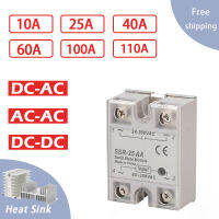 โซลิดสเตรีเลย์สีขาว10A-110A SSR-10AA 25AA 40AA SSR เฟสเดียว JGX AC ควบคุม AC 70-280VAC เพื่อ10A 25A 40A AA