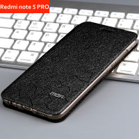 เคสฝาพับสำหรับ Xiaomi Redmi Note 5 Pro สมุดหนัง Mofi ซิลิกอนนุ่มหรูหราเคส Redmi Note 5 Redmi Note 5 Pro แบบสากล snjspk