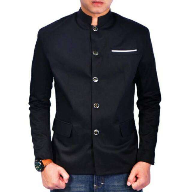 Pria Hitam Aizen Black Men Blazer Zero Casual Black Suit Crows Cool