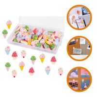 30 Pcs Decorative Thumb Tacks Decorative Thumb Tacks Pin Daily Use Thumbtacks Shape Pushpins Replaceable Resin Compact Small Clips Pins Tacks