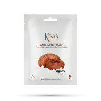 (แลกซื้อ) KiSAA - Anti-Acne Mask มาส์กหน้าเห็ดหลินจือ นมฮอกไกโดและน้ำผึ้ง ลดการอักเสบของสิว บูสผิวใส เนียนนุ่ม ไม่แห้งตึง  (1 แผ่น) ขนาด 25 g.