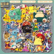 Combo 50 Sticker Pokemon chống nước sticker dán laptop, điện thoại