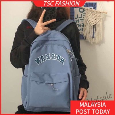 【hot sale】✌❀ C16 TSCfashion South Korea Ins Retro Hong Kong Backpack Japanese Harajuku Ulzzang Simple Joker College Schoolbag Womens Backpack