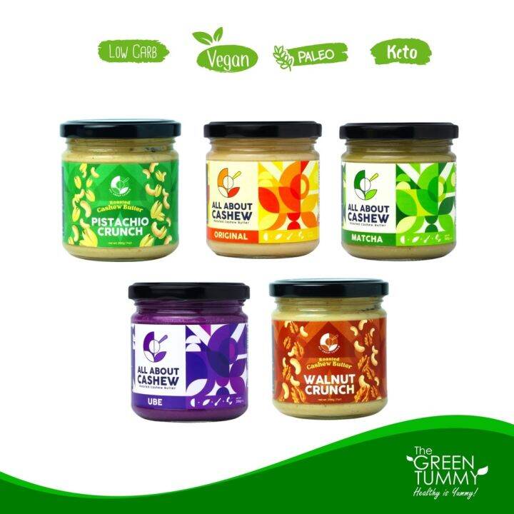 KETO Roasted Cashew Butter All about Cashew Original /Ube /Pistachio