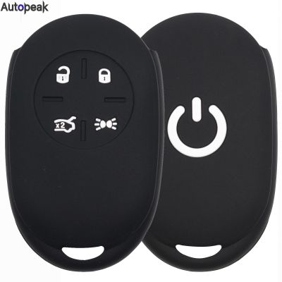 dfthrghd For Fiat 500 500e 2023 Car 4 Button Remote Smart Silicone Key Fob Keychain Cover Case Holder Protector Shell Interior Styling