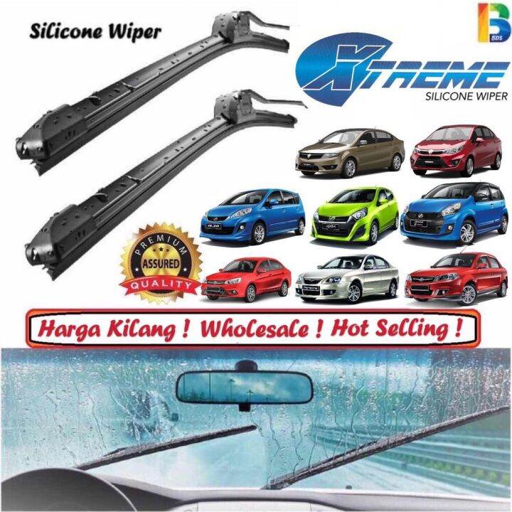 1PCS SILICONE WIPER Kereta Lori Van Car Wipe Kereta Wipar Vipe Viper Wira Axia BLM Saga Myvi