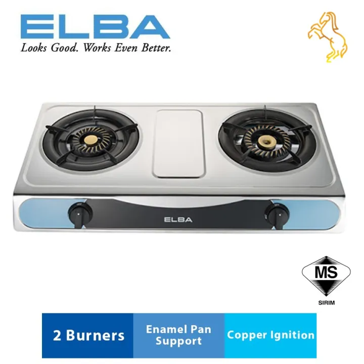 Elba 2 Burner Gas Stove EGSF7112(SS) Stainless Steel Kitchen Stove