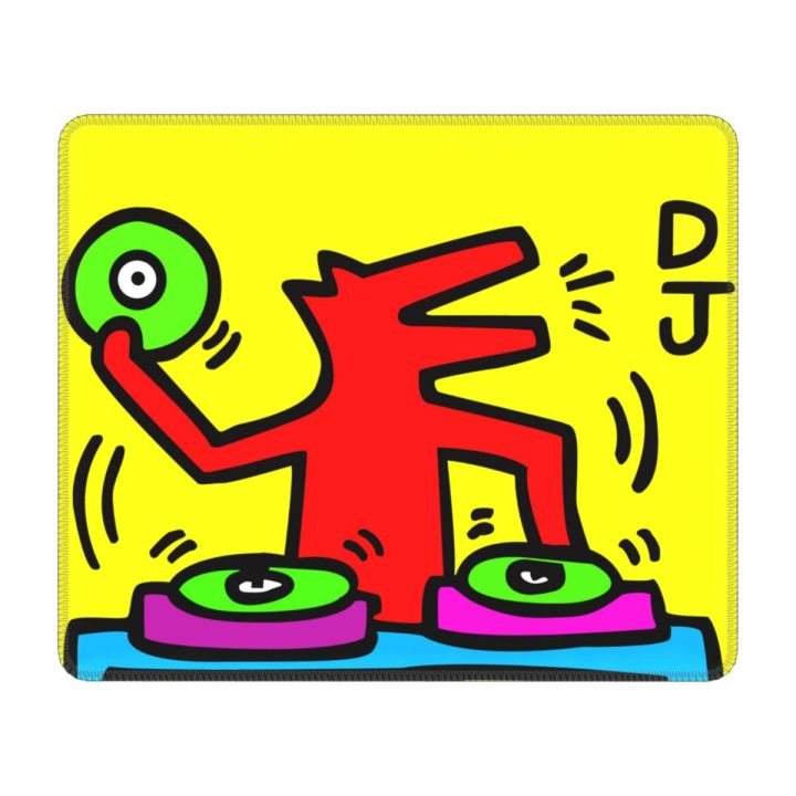 keith-dj-pop-art-mouse-pad-customized-non-slip-rubber-base-gaming-mousepad-accessories-haring-office-computer-desktop-mat