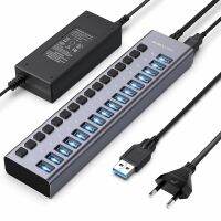 ACASIS Multi USB 3.0 Hub 16 พอร์ตความเร็วสูงพร้อมตัวแยกสวิตช์เปิด/ปิดแยก, AC-HS716