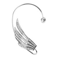 Dainty สำหรับ Rhinestone ต่างหู Angel Wing Wrap Crawler Ear Cuffs ต่างหู Climber Wing Ear Cuff ต่างหูสำหรับผู้หญิง Fashion